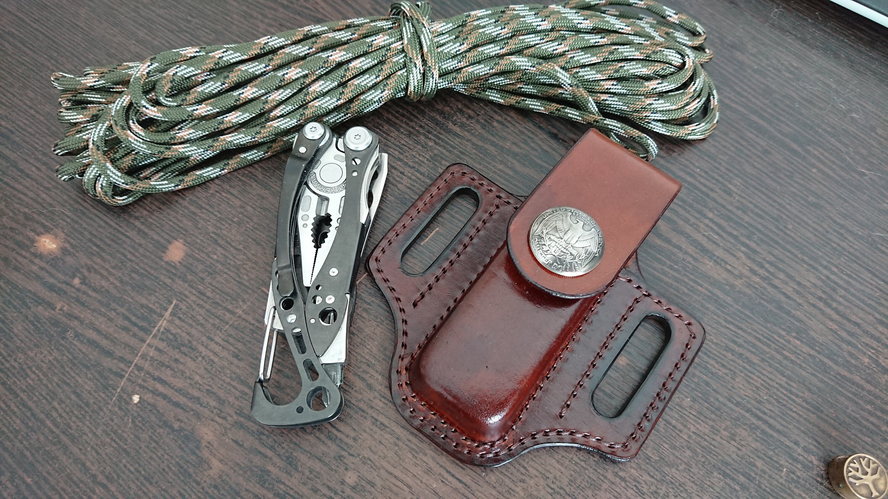 Leather pouch for Leatherman Skeletool/EDC pouch for Etsy