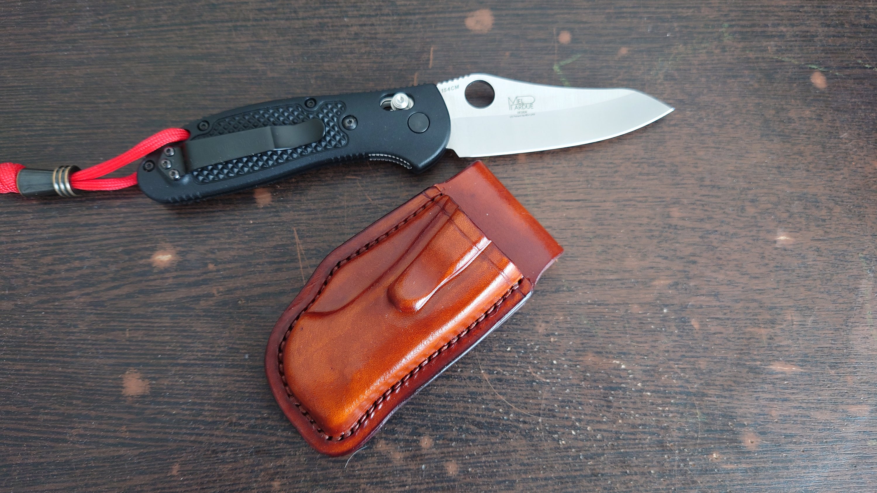 Leather sheath for knife Benchmade Griptilian BM550/Leather Etsy