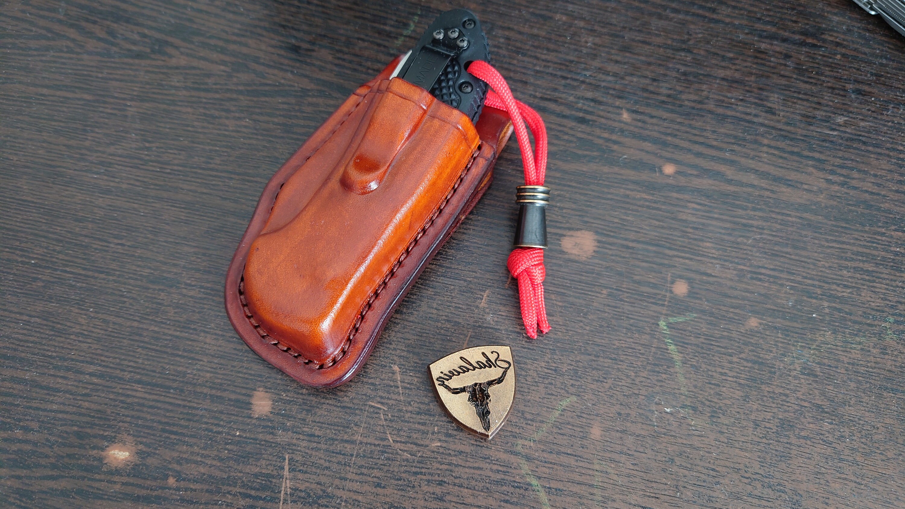 Leather sheath for knife Benchmade Griptilian BM550/Leather Etsy