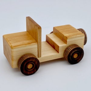 Wood Toy Truck - Handmade - Natural Wood Finish