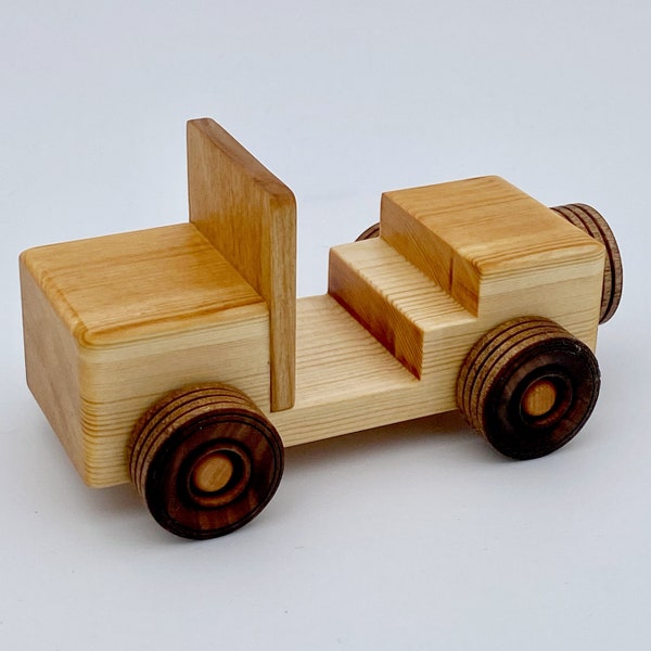 Wood Toy Truck - Handmade - Natural Wood Finish