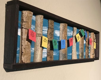 Aspen Prayer Flags, Wood Wall Art, Reclaimed Wall Art