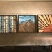 Wood Wall Art, Sunburst, Aspen Forest, Mountains, Reclaimed Wall Art 