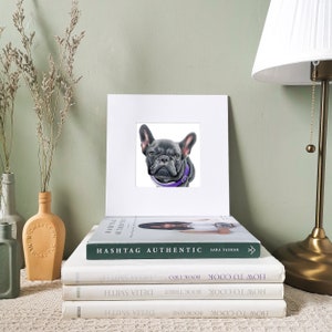 Französische Bulldogge Kunstdruck | Frenchie Print | Hund Print | Montierter Druck | Haustier Druck | Geschenkideen | Hundeliebhaber | Hunde Geschenk