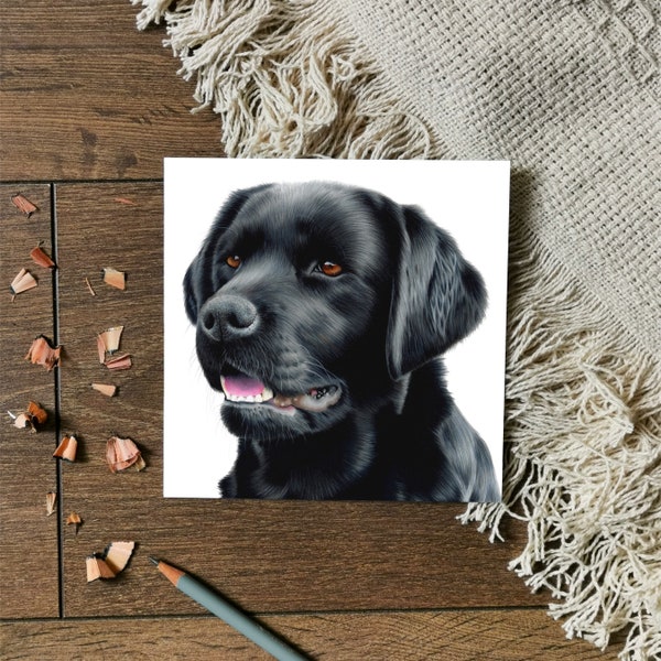 Labrador Greetings Card | Black Labrador Card | Pet Greetings Card | Dog Card | Birthday Card | Dog Lover | Labrador Card | Black Lab Card