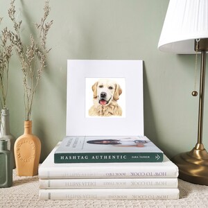 Golden Retriever Art Print | Retriever Art Print | Dog Print | Mounted Print | Pet Print | Gift Ideas | Dog Lovers | Dog Gift