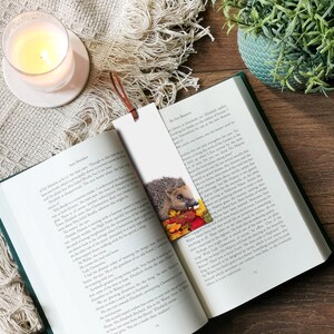 Hedgehog Bookmark | Animal Bookmark | Autumn Hedgehog | Wildlife Bookmark | Book Lover | Reader Gift | Book Gift | Gardener Gift