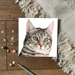 de voeux de chat tigré | de voeux pour animal de compagnie | de chat | carte d'anniversaire | Amoureux des chats | Carte chat mignon