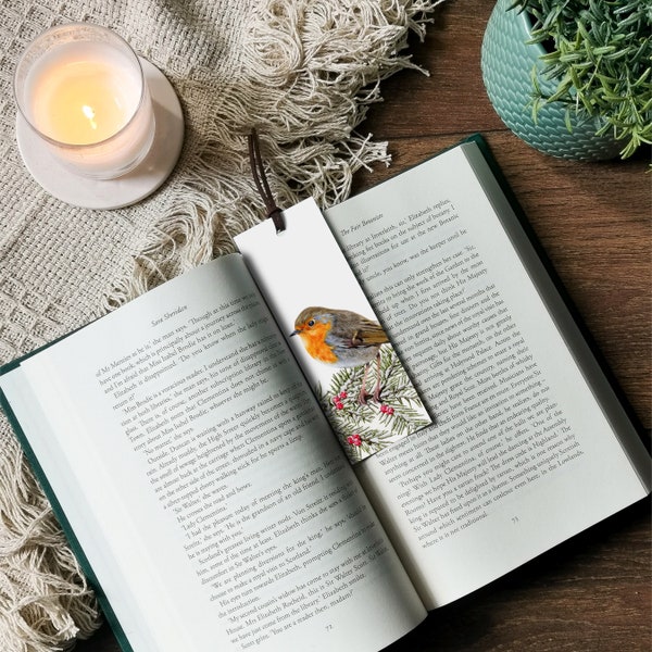 Robin Bookmark | Animal Bookmark | Bird Bookmark | Wildlife Bookmark | Book Lover | Reader Gift | Book Gift | Garden Gift | Christmas Robin