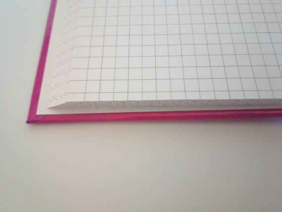 A4 192 Page 5mm square 100gsm Hard cover Work Exercise Notebook A-Level maths