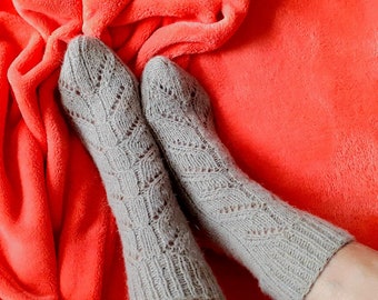 Slipper socks, Bed socks for women, Chunky knit slipper socks, Winter socks for lounging, Home slippers