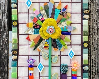 Flower Garden Delight mosaic artwork