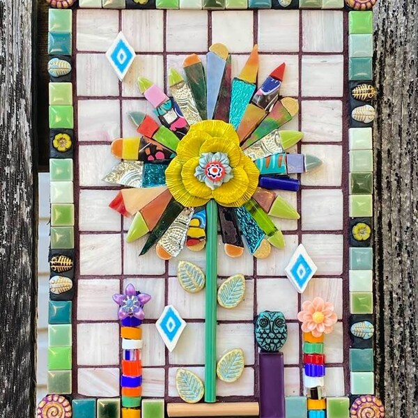 Flower Garden Delight mosaic artwork