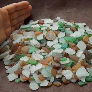 Bulk Sea Glass: Multicolored Surf Tumbled Glass for Art, Mosaic, Jewelry