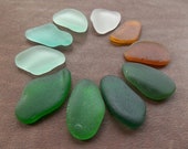 Bulk Quality Large natural Sea glass pendant pcs for Jewelry making Crafts Genuine surf tumbled Spanish seaglass 3,7cm-4,5cm, 1,4 quot -1,8 quot