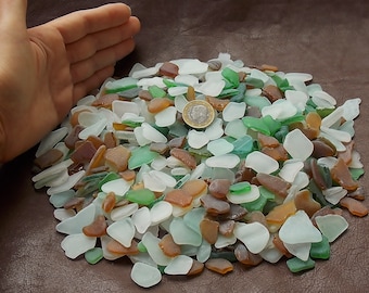 Bulk Sea Glass: Multicolored Surf Tumbled Glass for Art, Mosaic, Jewelry