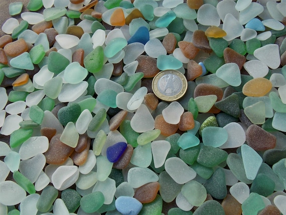 Quality Natural Sea Glass Bulk. Tiny & Extra Small Frosted Genuine Surf  Tumbled Spanish Sea Glass for Jewelry Art Crafts 0,5-1,5cm 0,20,6 