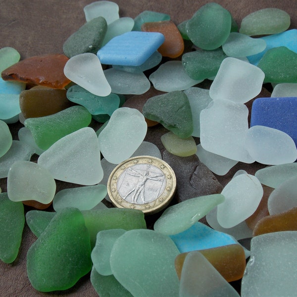 Genuine sea glass bulk; 1,5-3cm, 0,6"-1,2"; Authentic Spanish sea glass; surf tumbled glass pebble; small natural beach glass