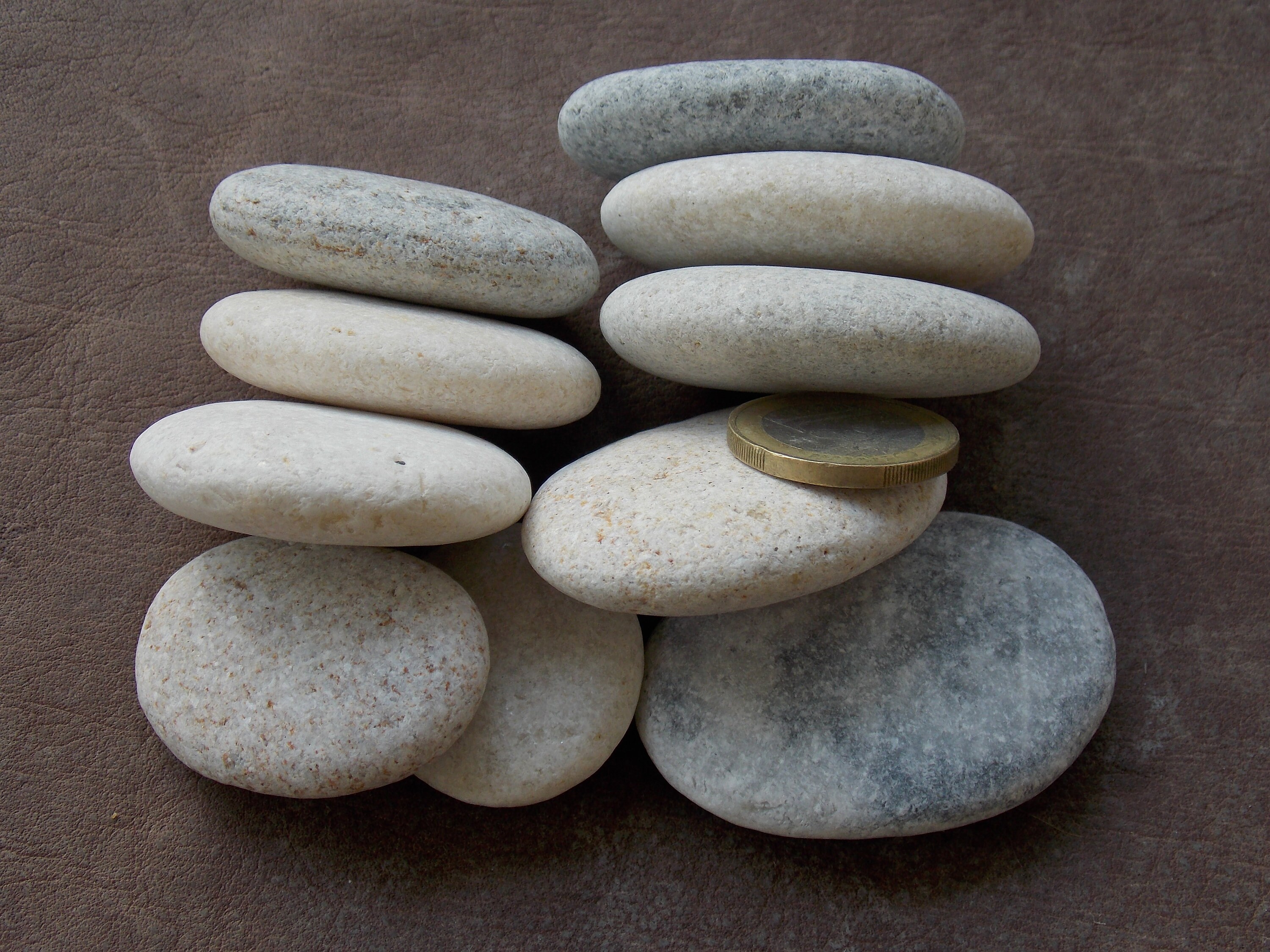 Oval Shape Rocks 10 Flat Oval Shaped Beach Rocks for Pebble Art, Mandala Painting ...