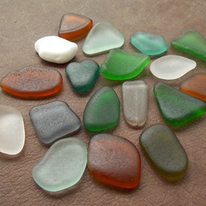 Spanish Sea Glass Collection: 18 Jewelry Grade Beach Glass Pieces