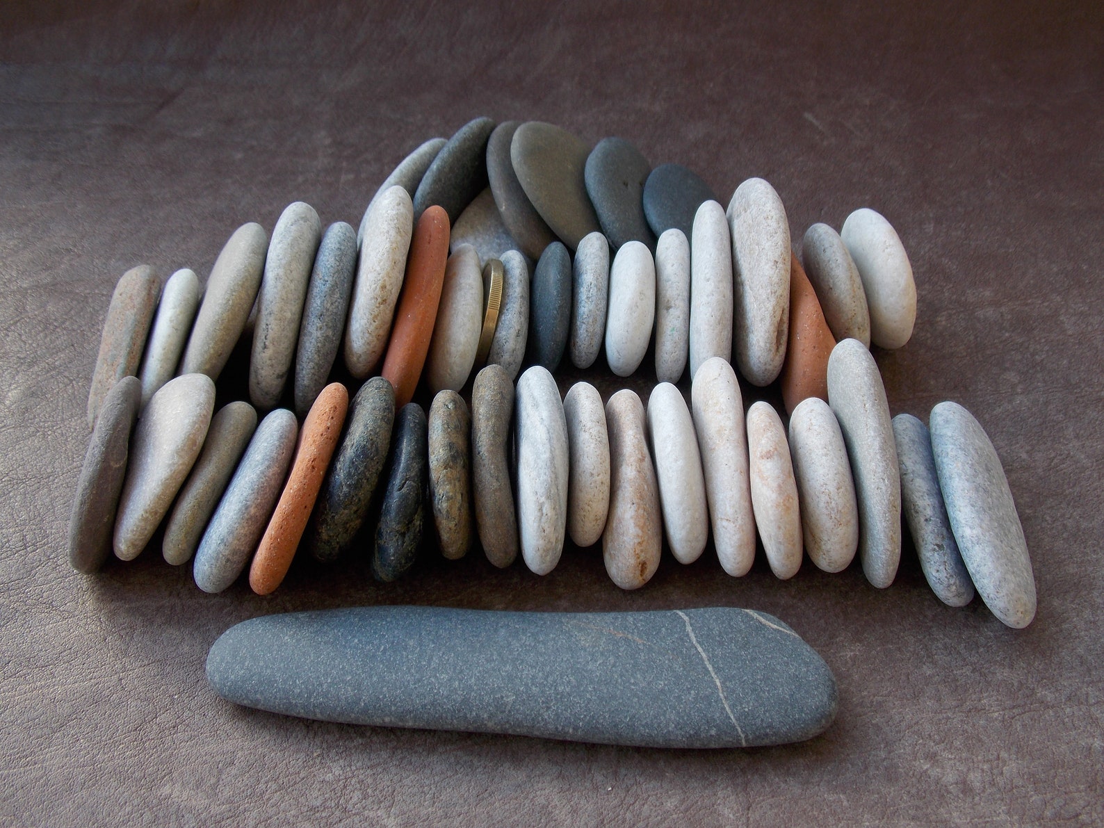 45 Smooth flat beach stones for Pebble art Colorful stone Etsy