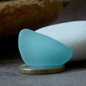 Collectible Rare Aquamarine Sea Glass: Jewelry Grade Blue Beach Glass Collector Gift