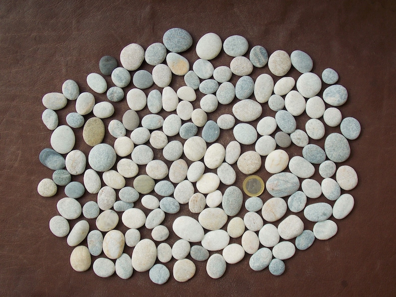 1,5cm-3,5cm Painting /& crafts; tiny to medium surf tumbled decorative pebbles 0,6-1,4 2Lbs-145 Smooth flat beach stones for pebble art