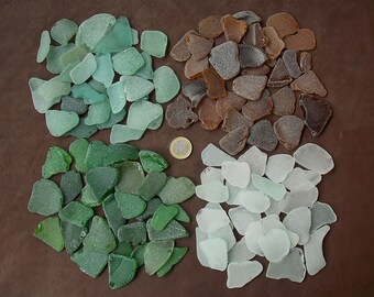 Spanish Authentic Sea Glass Bulk: Frosted Beach Glass for Crafts & Mosaics, 30 pcs