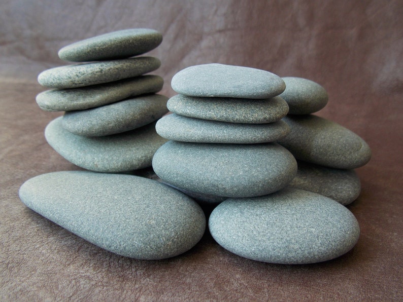 15 smooth flat sea stones for Aquarium Fish tank Terrarium Etsy