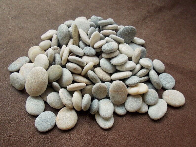 1,5cm-3,5cm Painting /& crafts; tiny to medium surf tumbled decorative pebbles 0,6-1,4 2Lbs-145 Smooth flat beach stones for pebble art
