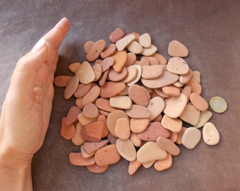 100 Sea Pottery Shards: Terracotta Beach Pebbles, Craft Supply (20mm-45mm)