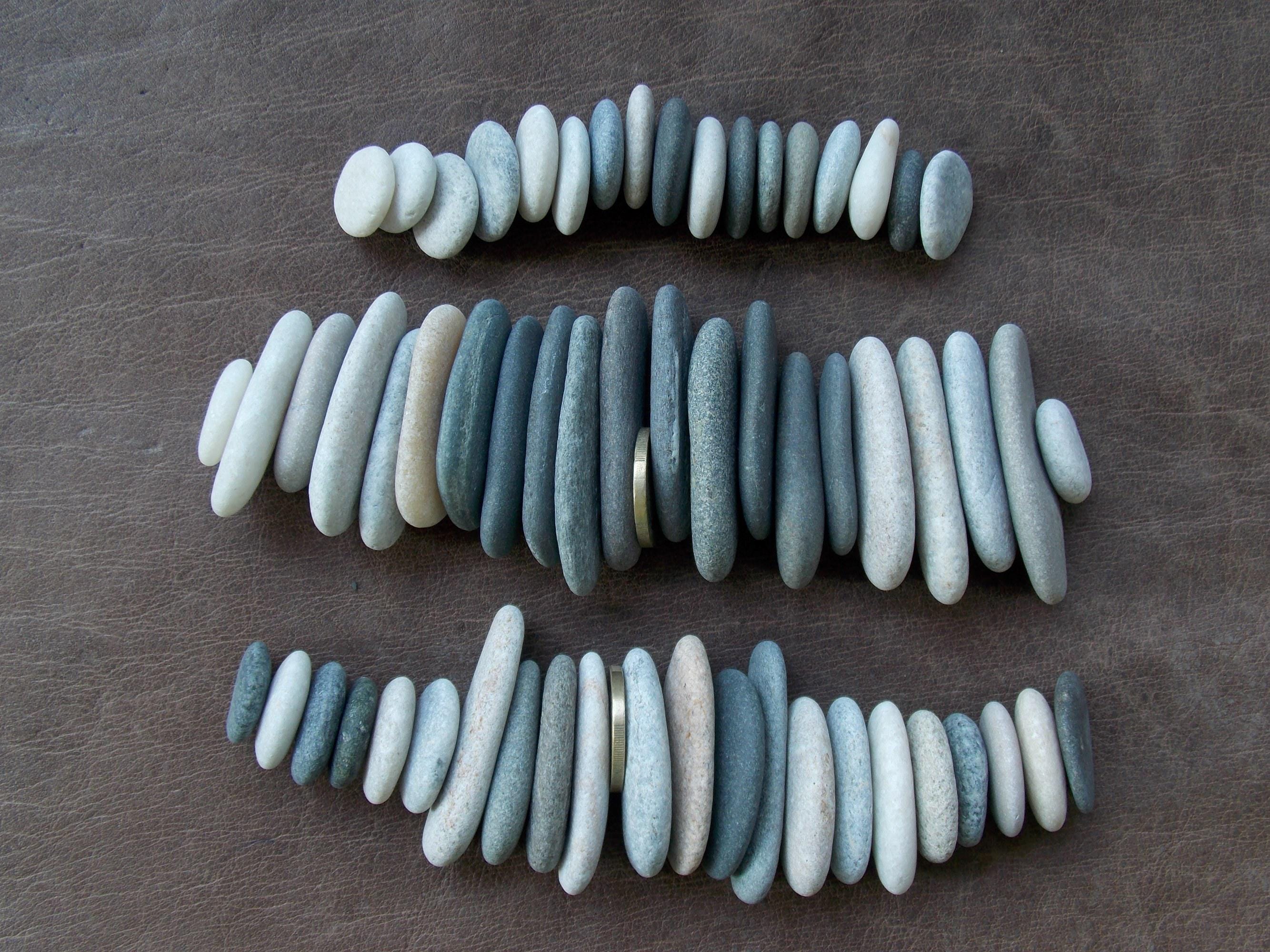 25 Pietre Piatte Per Dipingere - Ciottoli Naturali Per Arte Fai Da Te, Decorazione Giardino E Acquario - Foto 10