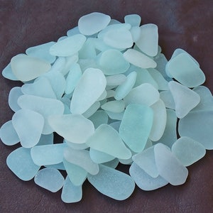 100 pcs Flawless genuine surf tumbled sea glass for jewelry making, pebble art, canvas art; Seaglass pebbles decor; 1,5-3,5cm; 0.6&quot;-1.4&quot;