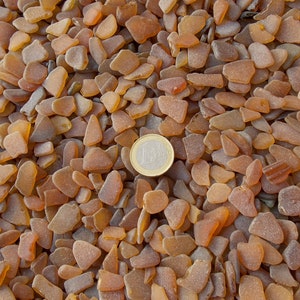 Bulk amber & honey genuine surf tumbled Spanish sea glass Art jewelry mosaic craft supplies; small natural beach glass; 1cm-2,5cm, 0.4&quot;-1&quot;