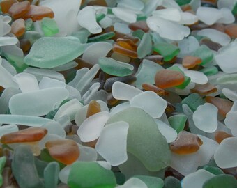 Bulk Genuine Spanish Sea Glass: Authentic Surf-Tumbled Multi colors Beach Glass for Jewelry making, Pebble art & crafting 1-4cm, 0.4"-1,6"