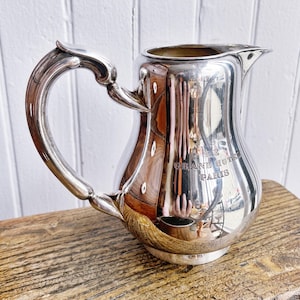 Antique Christofle Silver Milk Pitcher from Grand Hotel Paris
