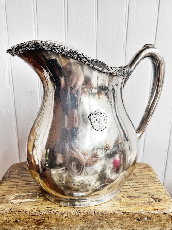 Antique Silver Plated Water Pitcher From the Majestic Hotel in