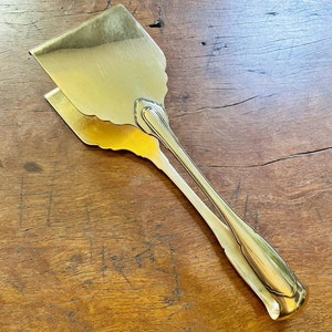 Large Cartier Gilt Silver Asparagus Tongs