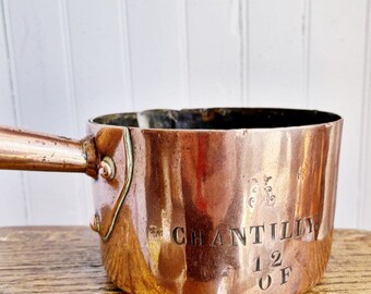Antique French Copper Sugar Pot from from Chateau de Chantilly