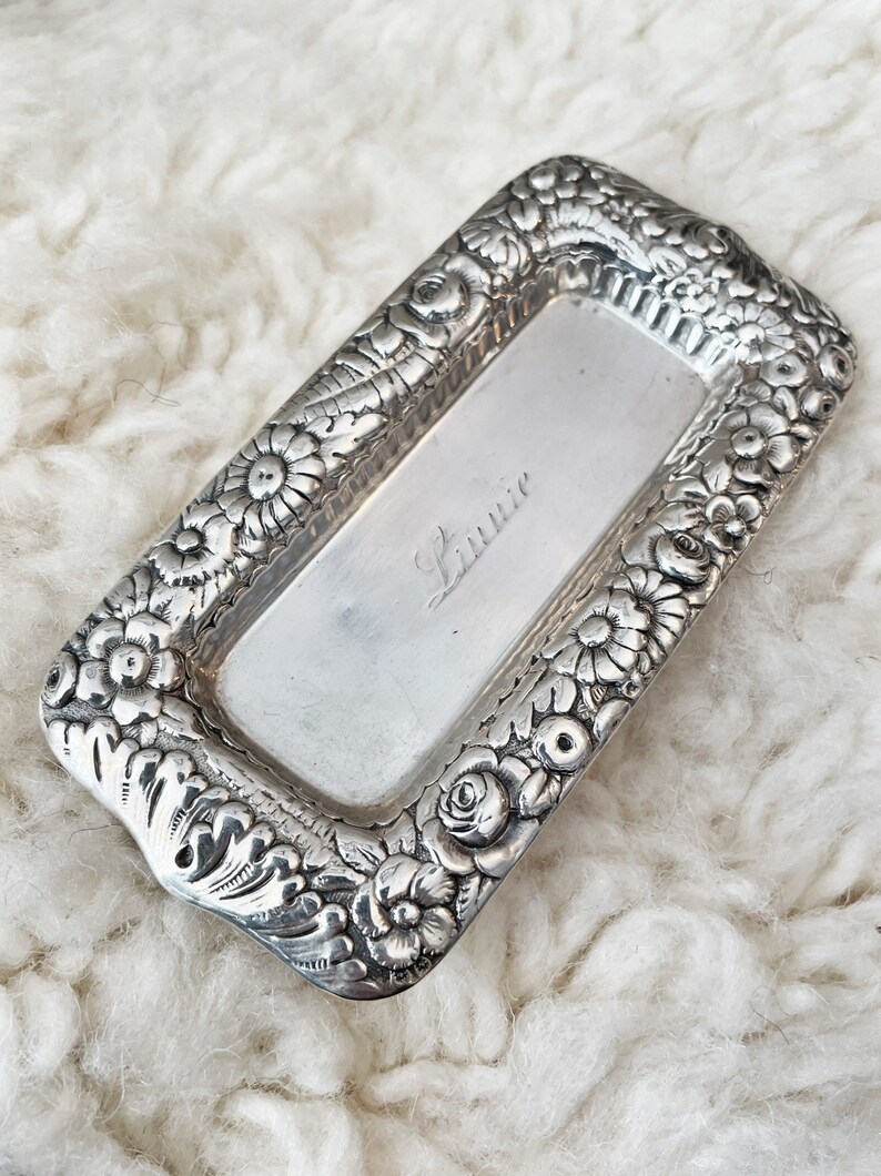 Antique Tiffany and Co Sterling Silver Dresser Tray Etsy