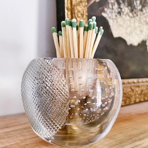 Antique English Glass Match Striker