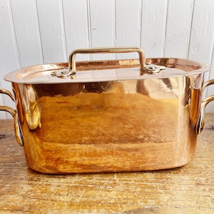 Antique French Copper Daubiere Pan
