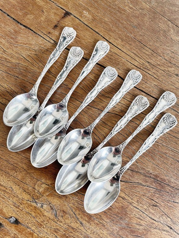 Set of 8 Antique Sterling Silver Tiffany Co 5 Oclock Spoons Etsy Canada