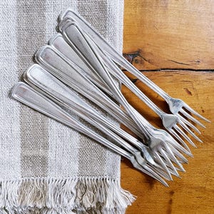 Antique Silver Plated Cocktail Forks from Hotel Margaret in Brooklyn NY