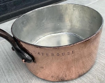 Antique French Dehillerin Copper Pot from Restaurant Laperouse Paris