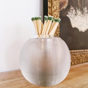 1909 Asprey Sterling Silver and Glass Match Striker