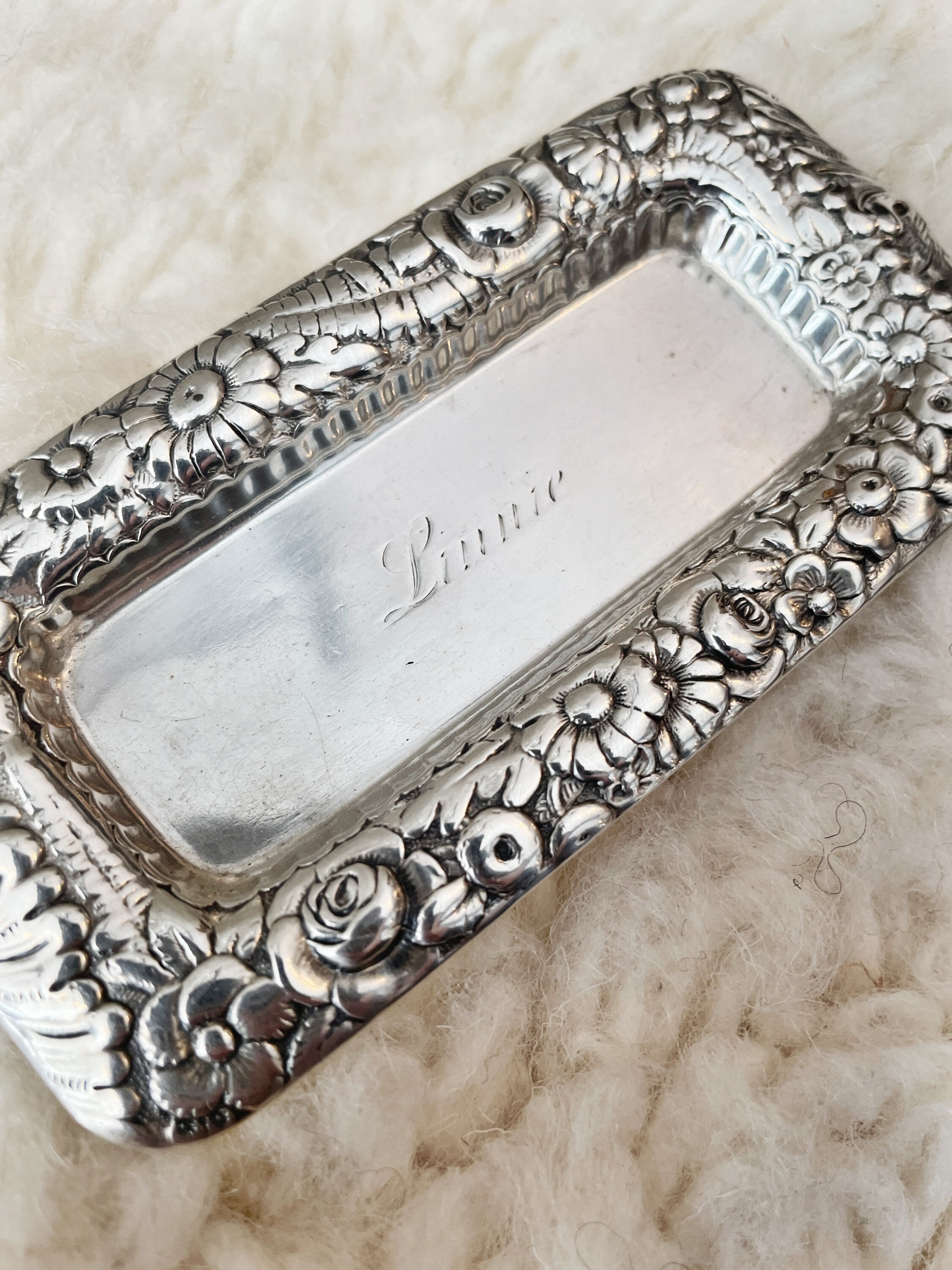 Antique Tiffany and Co Sterling Silver Dresser Tray Etsy