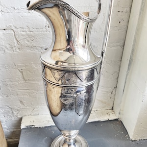 Monumental Silver Water Pitcher from Hotel Saint Netherland Plaza in Cincinnati