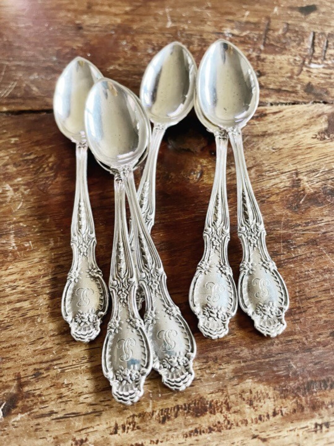 Set of 6 Antique Tiffany & Co Sterling Silver Demitasse Spoons Etsy