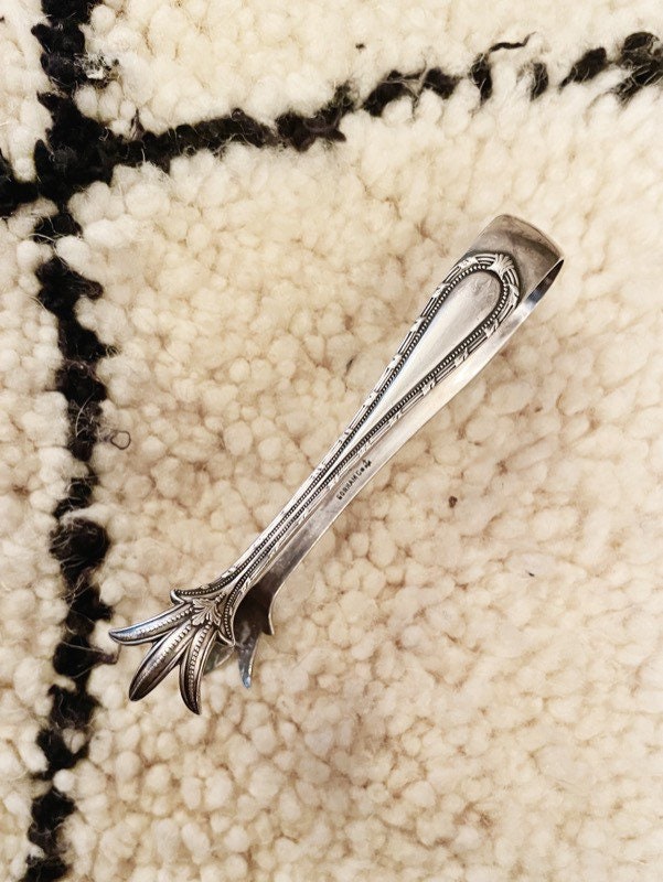 Antique Silver Plated Tongs from The Hotel Pontchartrain in Detroit